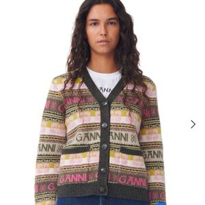 GANNI Multicolor Patterned Women's Sweater
